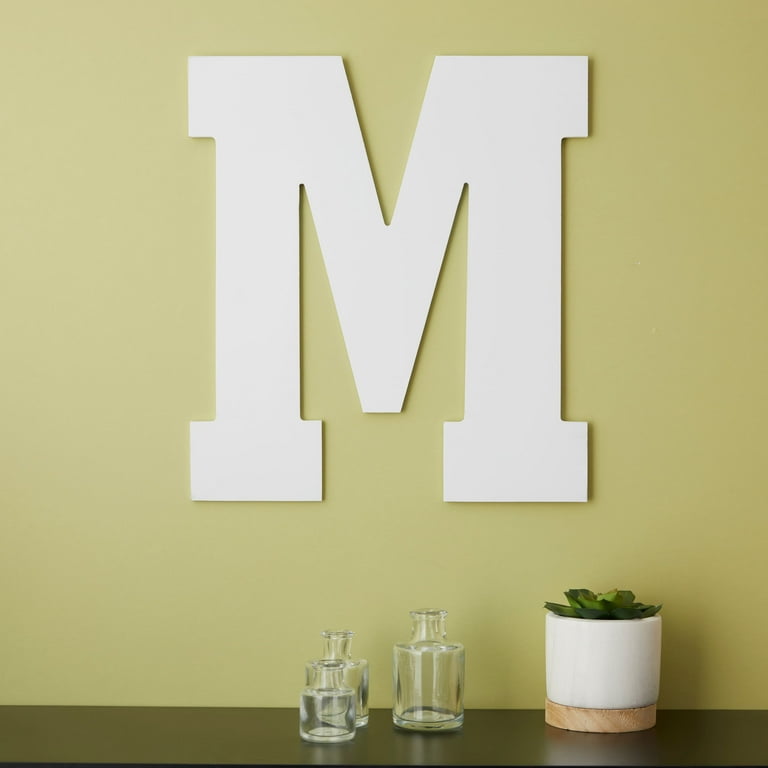 MECCANIXITY White Wood Letters 6 Inch Cute Small Wooden Letter Decoration  for Happy Holidays (&)