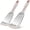 Khaki, variant on Fish Spatula Turner Set of 2, Heat Resistant Silicone Edge Slotted Fish Spatulas for Nonstick Cookware, Flexible and Thin Stainless Steel Kitchen Cooking Spatula Flipper for Fish, Egg, Pancake