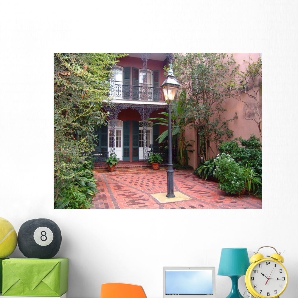 French Quarter New Orleans Wall Mural by Wallmonkeys Peel and Stick
