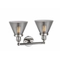 thumbnail image 2 of 208-PN-G43 Innovations Lighting Cone - 2 Light Bath Vanity In Industrial Style-11 Inches Tall and 18 Inches Wide-Polished Nickel Finish-Light Smoke, 2 of 2
