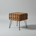 thumbnail image 6 of Home Soft Things Bubble Textured Stool Ottoman - Taupe - 17'' x 17'' x 17'', 6 of 11
