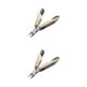 thumbnail image 1 of Qarigey Nail Art Nipper Acero inoxidable Uña de los pies Uña Pedicura Salón portátil Bolsillo Pie Nariz doblada Alicates Tijeras Blanco blanco 2piezas Qarigey CBP189102, 1 of 6