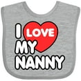 thumbnail image 3 of Inktastic I Love My Nanny Boys or Girls Baby Bib, 3 of 4