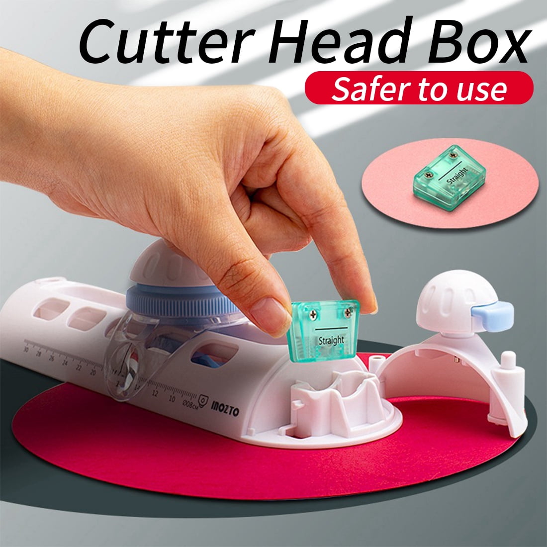 Wailicop Adjustable Plastic Compass Circle Cutter, Rotary Paper Trimmer and Scrapbooking Tool