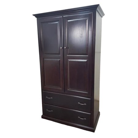 American Heartland  Poplar Double Door Armoire with Drawers, Bright White