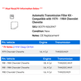 thumbnail image 2 of Automatic Transmission Filter Kit - Compatible with 1979 - 1984 Chevy Chevette 1980 1981 1982 1983, 2 of 2