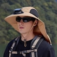 thumbnail image 2 of Naiovety Sombrero solar para actividades al aire libre con repelente al agua, sombrero de pesca, sombrero de pescador, sombrero para el sol con Escalada Negro, 2 of 6