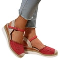 thumbnail image 4 of NexTorq Closed Toe Platform Wedge Sandals, 2026 Espadrilles Wedges for Women Heel Casual, Women's Espadrilles Dressy Sandals, Comfortable Anti Slip Summer Shoes with Adjustable Buckle Ankle Strap, 4 of 7