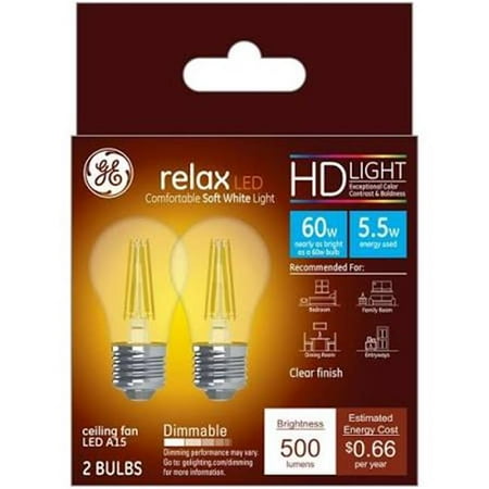 

G E Lighting 5.5W Relax Light SW A15 LED Bulb - Pack of 2