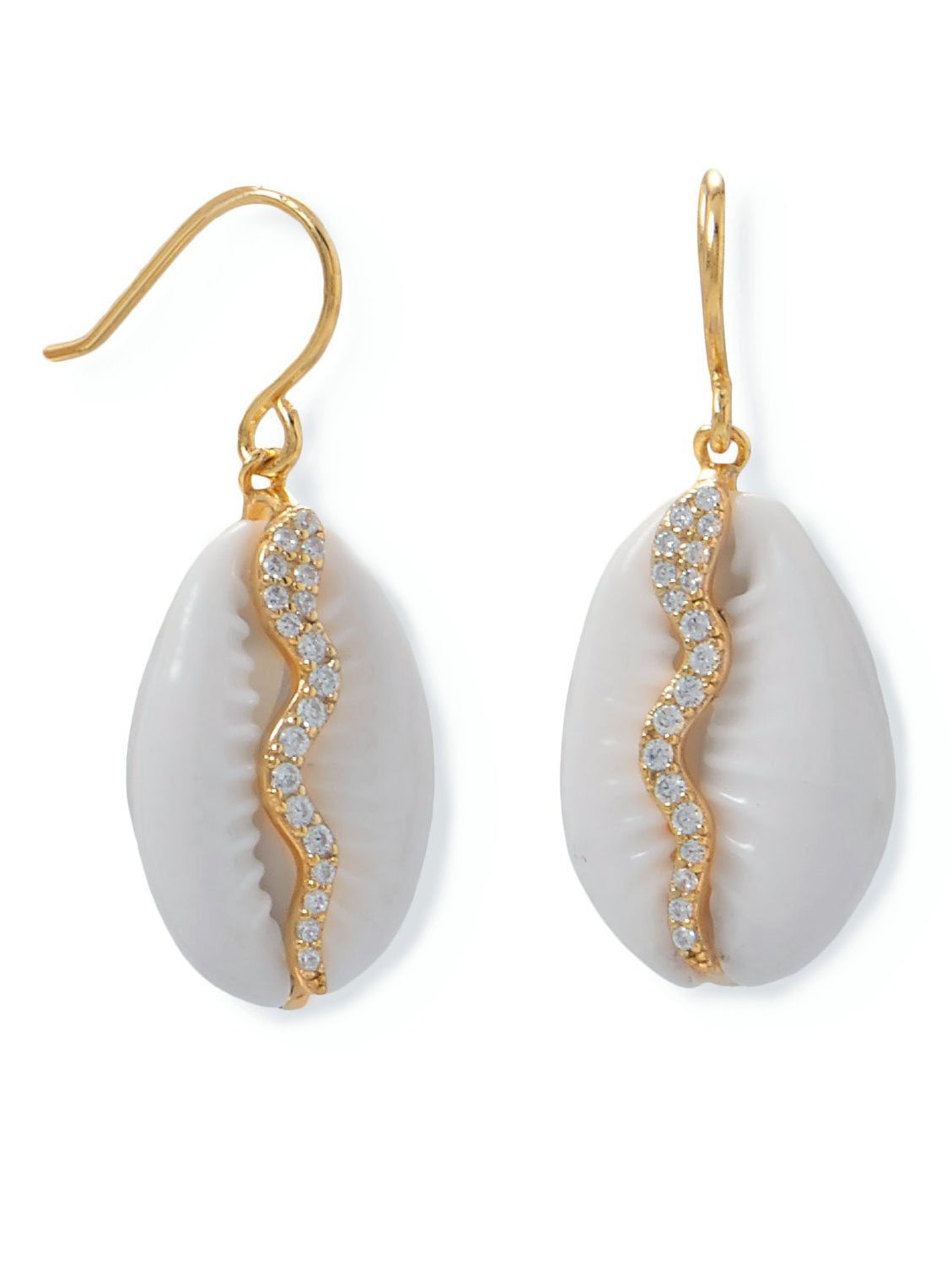 Sterling Silver Trillion Shape Earring with Shell