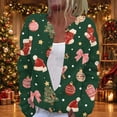 thumbnail image 2 of Womens Christmas Festive Print Cardigan Loose Fit Long Sleeve Open Front Outerwear 2XL, 2 of 6