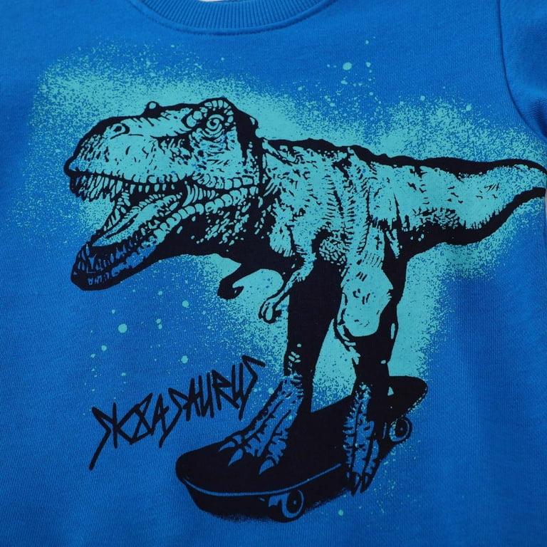 Phenas Toddler Boys Dinosaur Sweatshirt Fall Winter Cotton Long