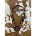 thumbnail image 2 of Showman Two Tone Argentina Cow Leather Browband Headstall w/ Aztec Beaded Inlays, 2 of 3
