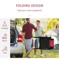 thumbnail image 3 of Folding Rocking Chair Set of 2 Padded Rockers with Armrest, Red & Black, 3 of 7