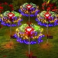 thumbnail image 2 of LED Solar Firework Light Outdoor 420/300/200/60 IP65 Garden Flower Lights with 8 Lighting Modes - Decorative Fairy Lights for Yard, Patio, and Pathway Christmas Decoration Warm White/Multicolor solar, 2 of 10