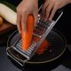 thumbnail image 4 of Rallador de queso plano de acero inoxidable con mango y base antideslizantes, 4 of 5