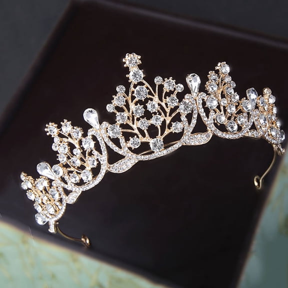 MLINS Beautiful Rhinestone Crown for Woman Made of Premium Alloy and Crystal Perfect for Wedding Photos 9.5 Inch