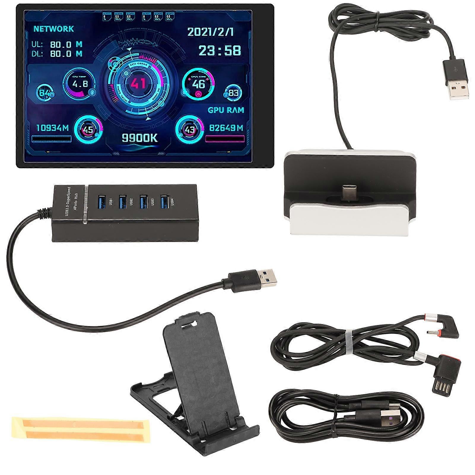 3.5 inch Mini USB IPS Display CPU RAM HDD Data Temperature Monitor Type ...