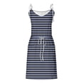 thumbnail image 5 of Usmixi Womens Summer Mini Sundress Vacation Floral Print Drawstring Pocket Short Dress V Neck Sleeveless Spaghetti Strap Dresses for Beach Black XXL, 5 of 5