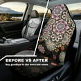 thumbnail image 4 of Yuyamidu Boho Mandala Flower Car Seat Covers Waterproof Auto Seat Cover Fashion Custom Auto Interior Accessories 2 Pcs Set, Easy to Install, 4 of 7