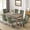 Green,Chenille, variant on Farmhouse Rectangular Kitchen Nook Table Set for 4, Wood Table& 4 Chenille Upholstered Dining Chairs with Diamond Tufted Parsons Chair, Luxury Dining Furniture 5 sets for Dining Hub,Living Room