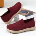 thumbnail image 4 of IEMIEMIEM Orthopedic Dress Shoes for Women Arch Support Sneakers Breathable Non Slip Slip on House Shoes Mesh Stretch Soft 2026 New Orthopedic Shoes Red 6.5 Wide, 4 of 4