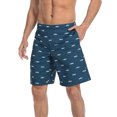 thumbnail image 4 of LRD Men's Swim Trunks with Compression Liner 9 Inch Inseam Board Short Fish Bone / Gray XL, 4 of 6