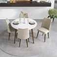 thumbnail image 7 of Palm Modern Solid Wood Walnut Dining Room&Kitchen 5 Piece Furniture Set, 7 of 7