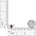 thumbnail image 6 of Gem Stone King 10K White Gold Red Garnet and E - F Lab Grown Diamond Engagement Ring for Women | 1.62 Cttw | Pear Shape 9X6MM | Gemstone January Birthstone | Size 6, 6 of 6