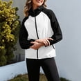 thumbnail image 6 of GUACER Colorblock Lightweight Hooded Windbreaker for Women with Storage Pouch, Packable Nylon Waterproof Zip-Up Jackets, 6 of 8