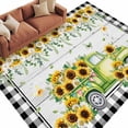 thumbnail image 2 of Area Rug for Living Room, Sunflowers Non-Slip Indoor Large Carpet for Bedroom/Dining Room, Spring Farmhouse Country Truck Leaf Wood Grain Washable Low-Profile Rectangle Floor Runner Rugs - 6 x 9 Ft, 2 of 7