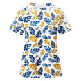 thumbnail image 5 of Puntoco Liquidación de blusas cortas para mujer, blusas con cuello redondo y manga corta con estampado para mujer, 5 of 5