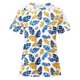 thumbnail image 5 of Puntoco Liquidación de blusas cortas para mujer, blusas con cuello redondo y manga corta con estampado para mujer, 5 of 5