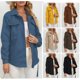 thumbnail image 2 of Chaqueta de invierno de moda para mujer, color sólido, cuello vuelto, manga larga, bolsillo de un so Abanopi Grande, 2 of 7