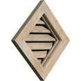 thumbnail image 2 of 12"W x 12"H Diamond Gable Vent (18 3/8"W x 18 3/8"H Frame Size): Unfinished, Functional, Smooth Pine Gable Vent w/ Brick Mould Face Frame, 2 of 12