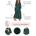thumbnail image 3 of Weardear 3 in 1 Maternity Nursing Dresses Snap Down Back Labor and Delivery Gown Long Sleeve Breastfeeding Dress with Button, 3 of 6