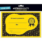 Astrobrights Multicolor 30 Student Award Certificates, 60 Counts