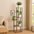 thumbnail image 3 of Soporte para Plantas Bluelander, Estante de 5 Niveles, Café/Negro, 3 of 5