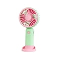 thumbnail image 3 of 2-in-1 USB Rechargeable Handheld Mini Fan with Detachable Base & Phone Holder, 3 Speed 300mAh Quiet Pocket Portable Fan for Travel Camping Office Summer Gift, 3 of 5