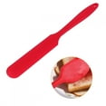thumbnail image 3 of TKSE Kitchen Cake Cream Butter Spatula Mixing Batter Scraper Brush Handle Silicone Baking Cook Tools(RED), 3 of 4