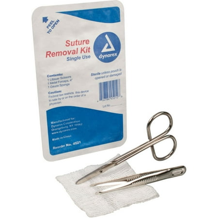 2 Pack - Dynarex Suture Removal Kit-Sterile Single Use 1 (Best Suture Kit For Medical Students)