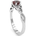 thumbnail image 5 of Celtic Trinity Knot Lab-Created Ruby Engagement Ring In 14k White Gold, 5 of 6