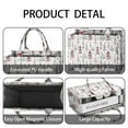 thumbnail image 4 of Large Capacity Tote Bag,White Christmas Tree Pattern Handbag Fashion Luxury Tote Bag,15.7"x13"x 5.1" Inches,Laptop Compatible, 4 of 6