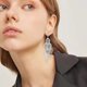 thumbnail image 4 of Pendientes Calados Hoja para Adolescentes Minimalistas Piercing Studs Trendy Earrings, 4 of 6