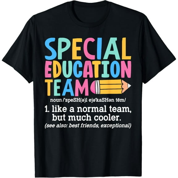 Special Education Team Definition Retro Ed Team Crew Teacher T-Shirt