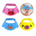 thumbnail image 1 of Paquete de 3 gorros de champú para bebés con protección para los oídos, ajustables, impermeables, para baño, ducha, verde, 11 kaili Sencillez, 1 of 4
