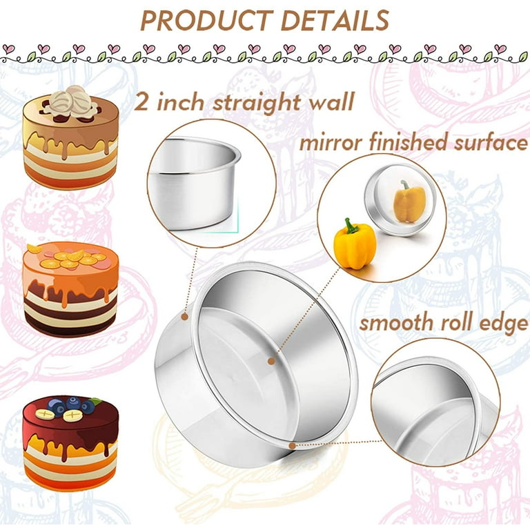 Yirtree Pcs Inch Stainless Steel Cake Pan Set, For Baking