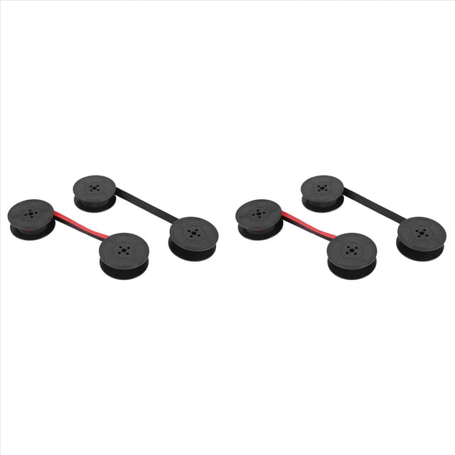 4Pack Typewriter Ribbon Twin Spool Typewriter Ribbon Ink Twin Spool Ink Replacement Part for Most Typewriter(Red,Black),2 * Black Typewriter ribbons 2 * Black and Red Typewriter ribbons,black&red