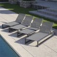 thumbnail image 3 of Noble House Modesta Aluminum Patio Chaise Lounge Set in Black/Gray (Set of 4), 3 of 42