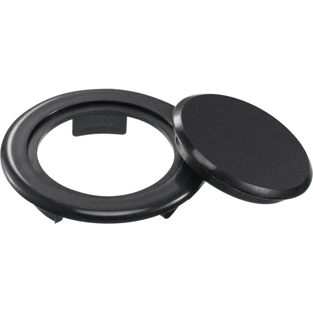 2 Inch Patio Table Umbrella Hole Ring and Cap Set, Standard Size Umbrella Thicker Hole Ring Plug and Cap Set (Black)(Black)